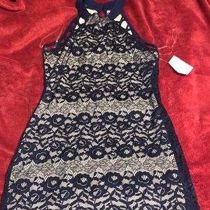 Navy blue Skin tight mini dress!